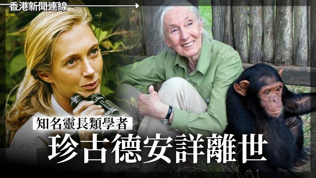 知名靈長類學者珍古德安詳離世